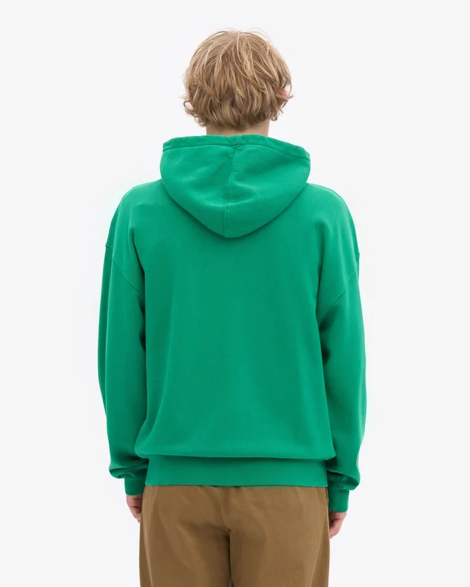 Bio-Oversize-Kapuzenjacke mit Reißverschluss – Kellygrün