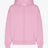 Bio-Oversize-Kapuzenjacke mit Reißverschluss – Kirschblüte