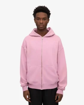 Bio-Oversize-Kapuzenjacke mit Reißverschluss – Kirschblüte