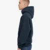 Bio-Oversize-Kapuzenjacke mit Reißverschluss – Marineblau