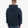 Bio-Oversize-Kapuzenjacke mit Reißverschluss – Marineblau