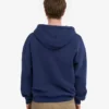 Bio-Oversize-Kapuzenjacke mit Reißverschluss – Marineblau