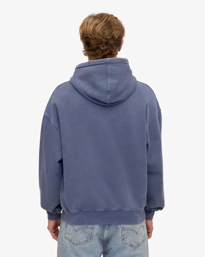Bio-Oversize-Kapuzenjacke mit Reißverschluss – Neptune Blue