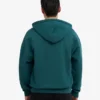 Bio-Oversize-Kapuzenjacke mit Reißverschluss – Ozeangrün