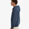 Bio-Oversize-Kapuzenjacke mit Reißverschluss – Petrolblau