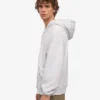 Bio-Oversize-Kapuzenjacke mit Reißverschluss – Snow Melange