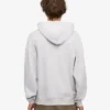 Bio-Oversize-Kapuzenjacke mit Reißverschluss – Snow Melange