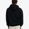 Bio-Oversize-Kapuzenjacke mit Reißverschluss – Tiefschwarz