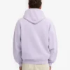 Bio-Oversize-Kapuzenjacke mit Reißverschluss – Zartes Lavendel