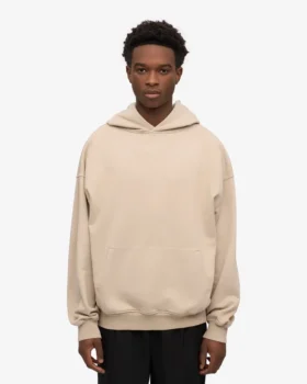 Bio-Oversize-Kapuzenpullover – Austerngrau