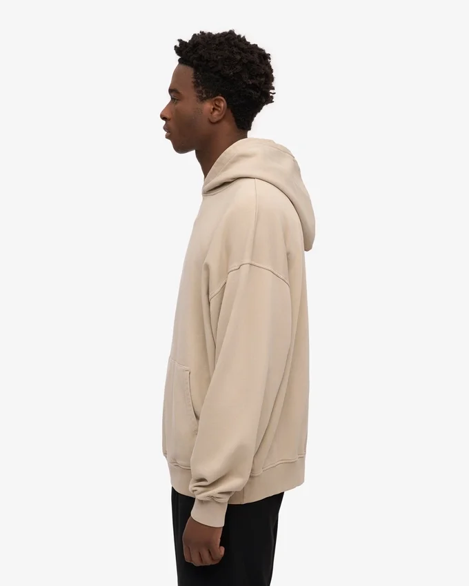 Bio-Oversize-Kapuzenpullover – Austerngrau