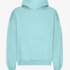 Bio-Oversize-Kapuzenpullover – Blaugrün