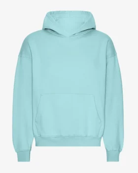 Bio-Oversize-Kapuzenpullover – Blaugrün
