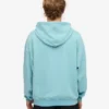 Bio-Oversize-Kapuzenpullover – Blaugrün