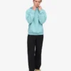Bio-Oversize-Kapuzenpullover – Blaugrün