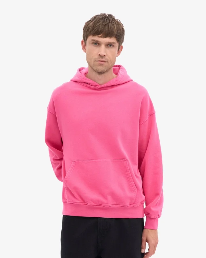 Bio-Oversize-Kapuzenpullover – Bubblegum-Pink