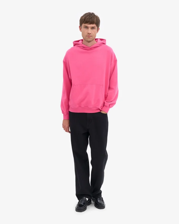 Bio-Oversize-Kapuzenpullover – Bubblegum-Pink