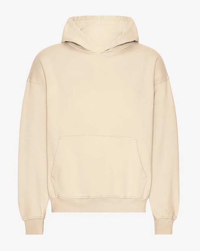 Bio-Oversize-Kapuzenpullover – Elfenbeinweiß