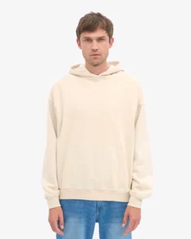 Bio-Oversize-Kapuzenpullover – Elfenbeinweiß