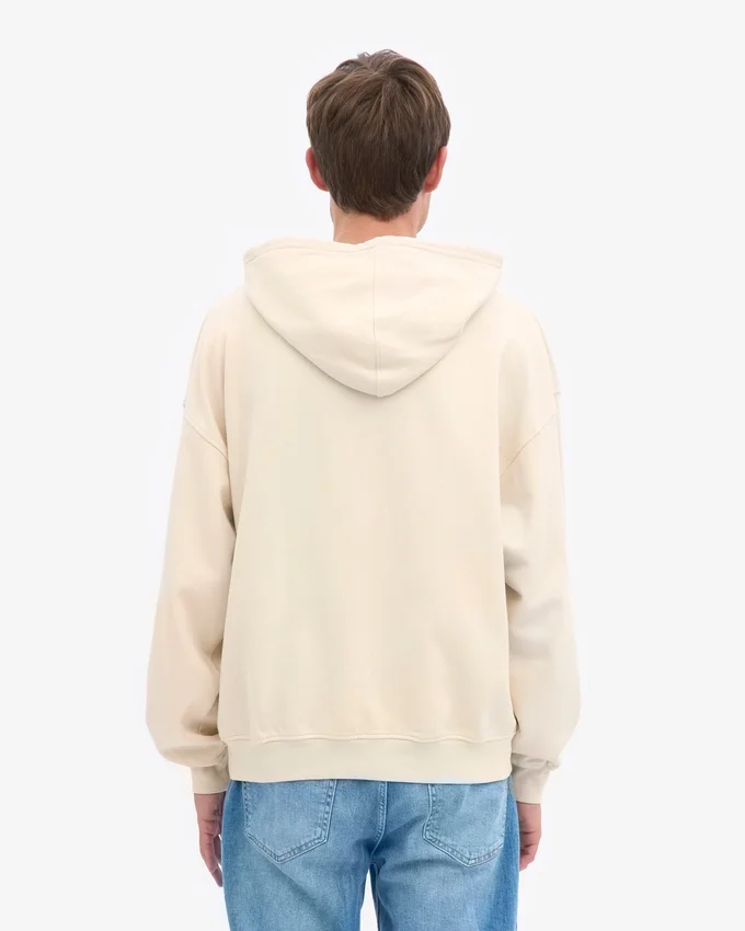 Bio-Oversize-Kapuzenpullover – Elfenbeinweiß