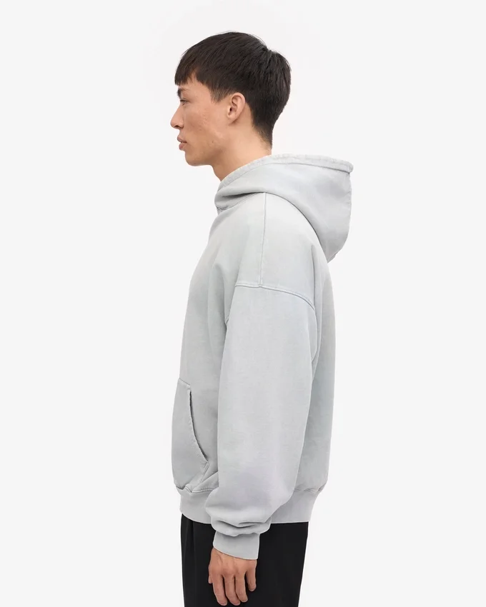 Bio-Oversize-Kapuzenpullover – Faded Grey