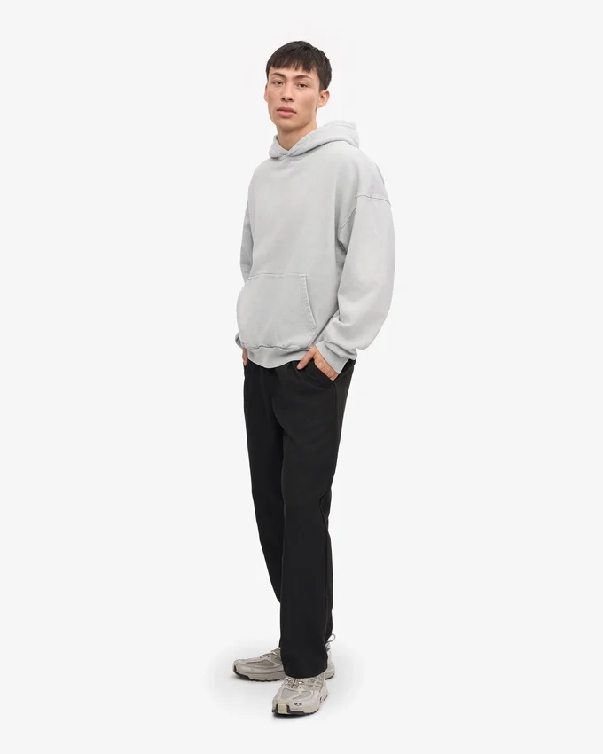 Bio-Oversize-Kapuzenpullover – Faded Grey