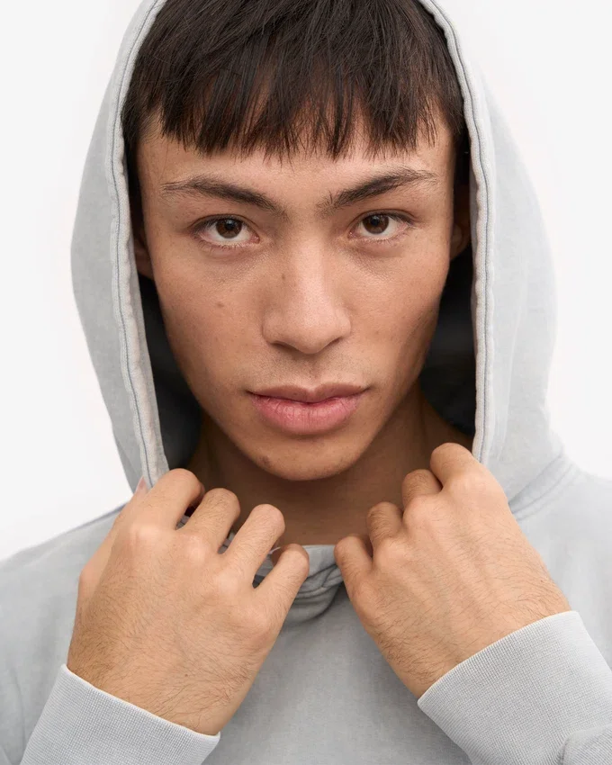 Bio-Oversize-Kapuzenpullover – Faded Grey