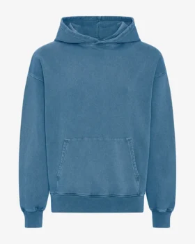 Bio-Oversize-Kapuzenpullover – Faded Indigo