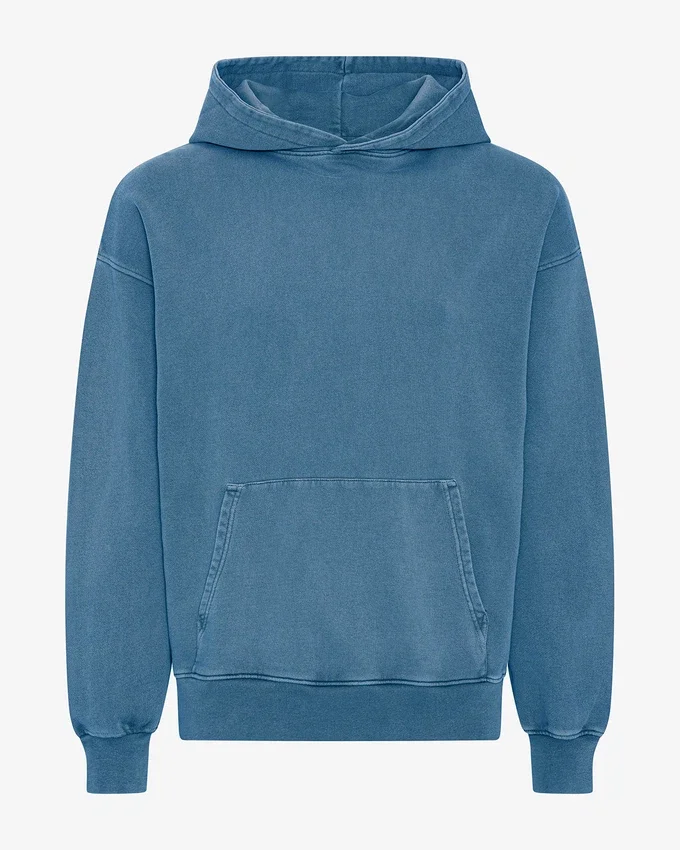 Bio-Oversize-Kapuzenpullover – Faded Indigo