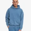 Bio-Oversize-Kapuzenpullover – Faded Indigo