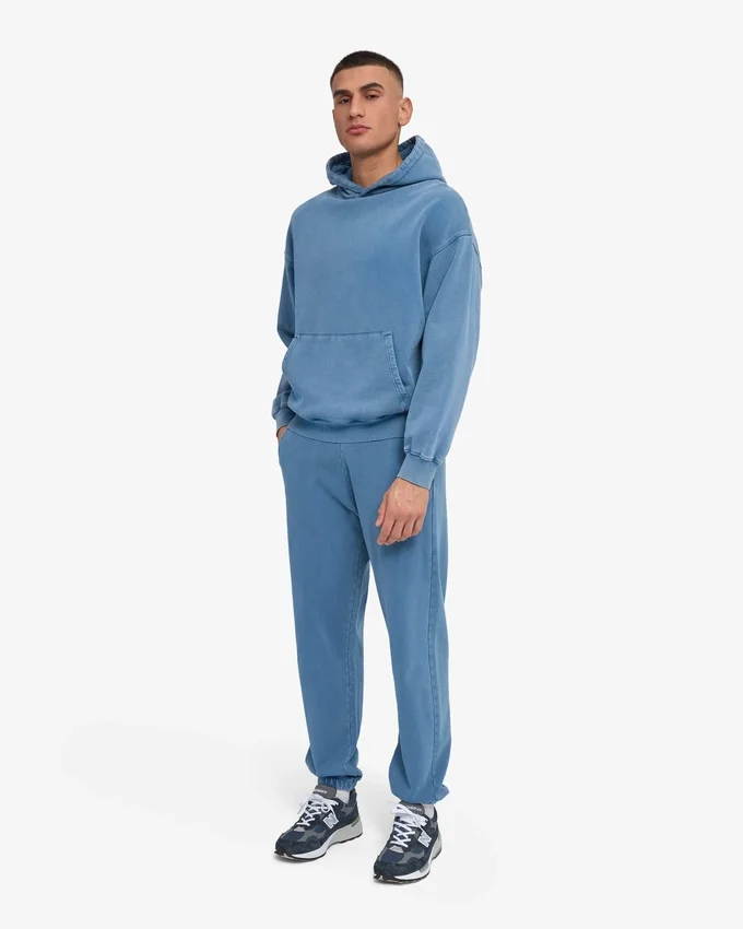 Bio-Oversize-Kapuzenpullover – Faded Indigo