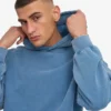 Bio-Oversize-Kapuzenpullover – Faded Indigo