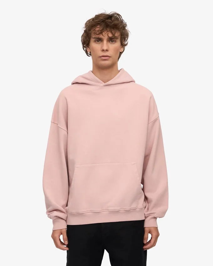 Bio-Oversize-Kapuzenpullover – Faded Pink