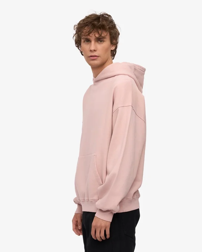 Bio-Oversize-Kapuzenpullover – Faded Pink
