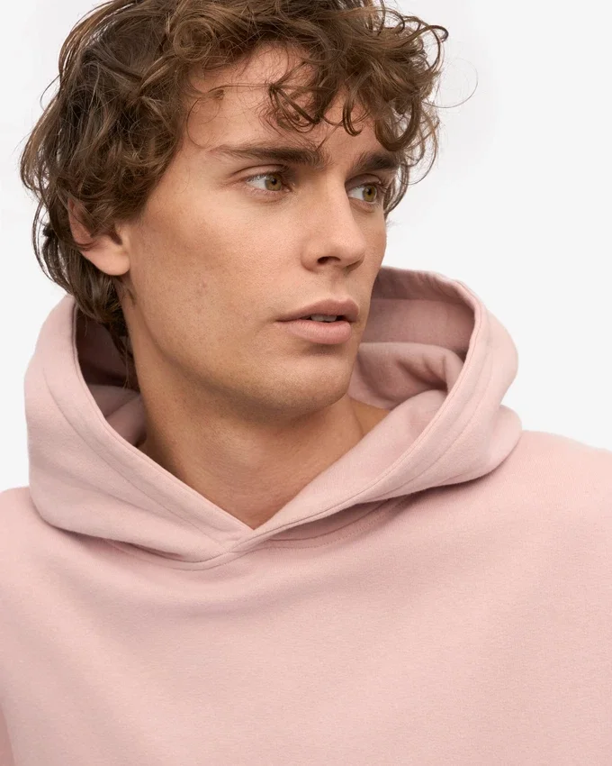 Bio-Oversize-Kapuzenpullover – Faded Pink
