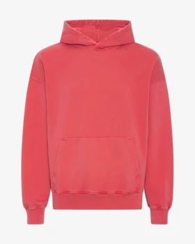 Bio-Oversize-Kapuzenpullover – Faded Red