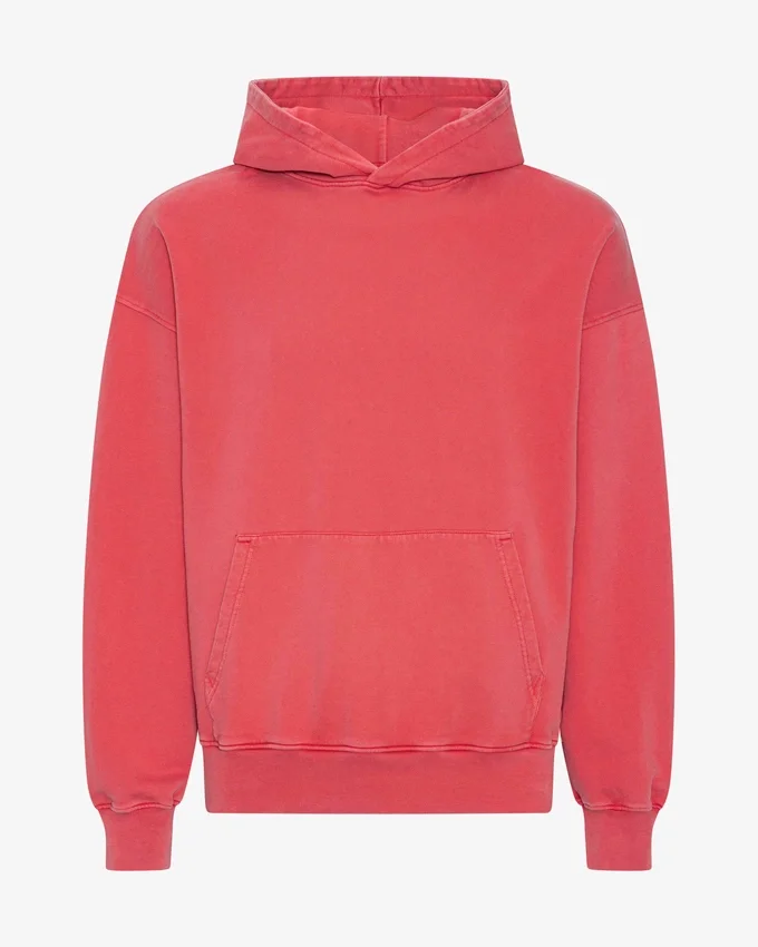 Bio-Oversize-Kapuzenpullover – Faded Red