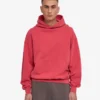 Bio-Oversize-Kapuzenpullover – Faded Red