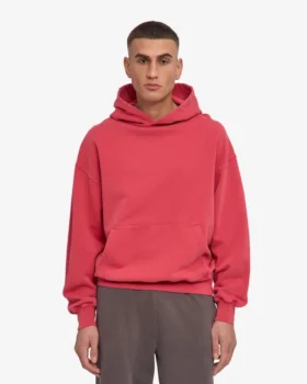 Bio-Oversize-Kapuzenpullover – Faded Red