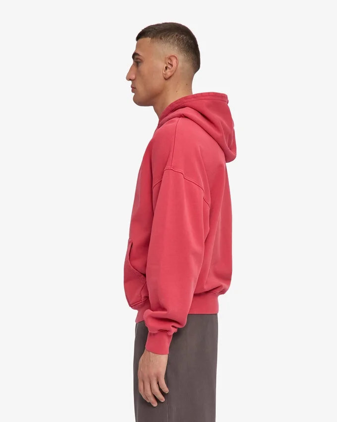 Bio-Oversize-Kapuzenpullover – Faded Red