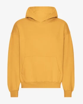 Bio-Oversize-Kapuzenpullover – gebranntes Gelb