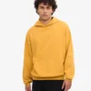 Bio-Oversize-Kapuzenpullover – gebranntes Gelb