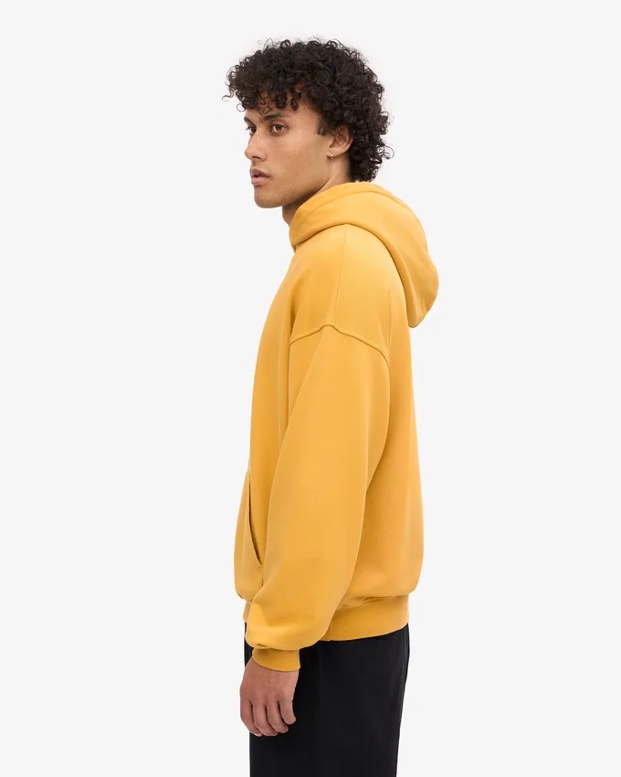 Bio-Oversize-Kapuzenpullover – gebranntes Gelb