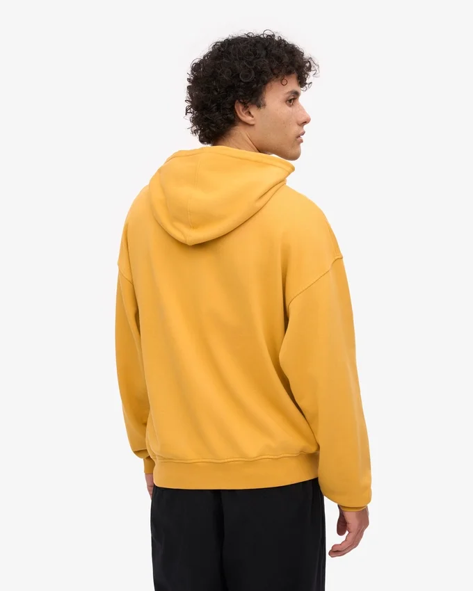 Bio-Oversize-Kapuzenpullover – gebranntes Gelb