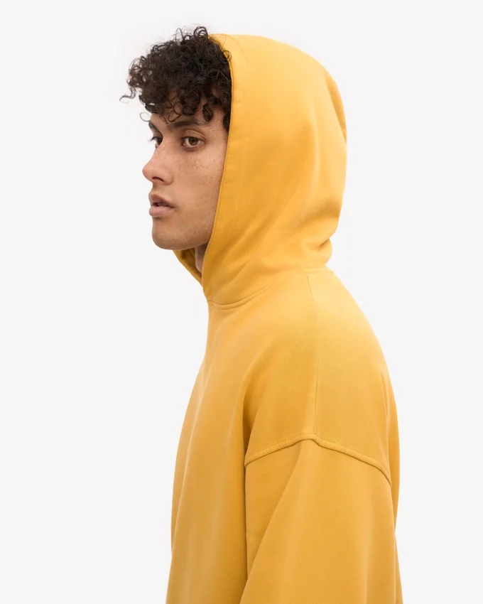 Bio-Oversize-Kapuzenpullover – gebranntes Gelb