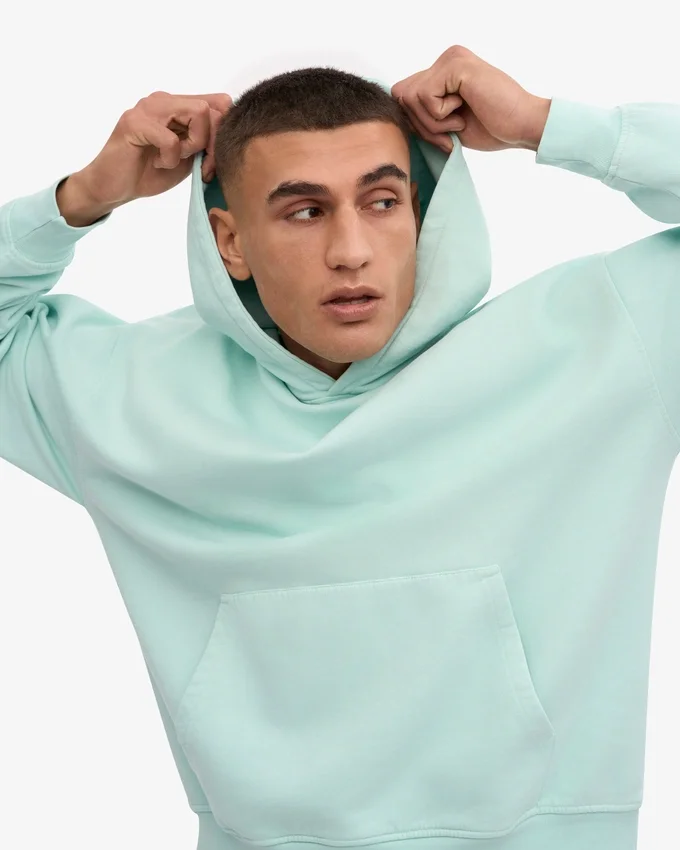 Bio-Oversize-Kapuzenpullover – Hell-Aqua