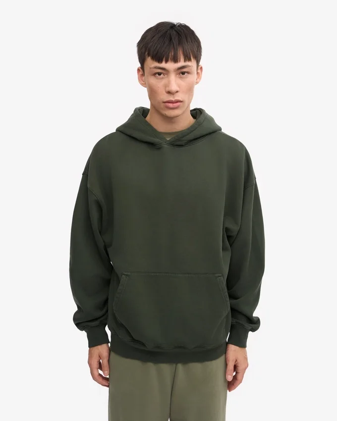 Bio-Oversize-Kapuzenpullover – Jägergrün