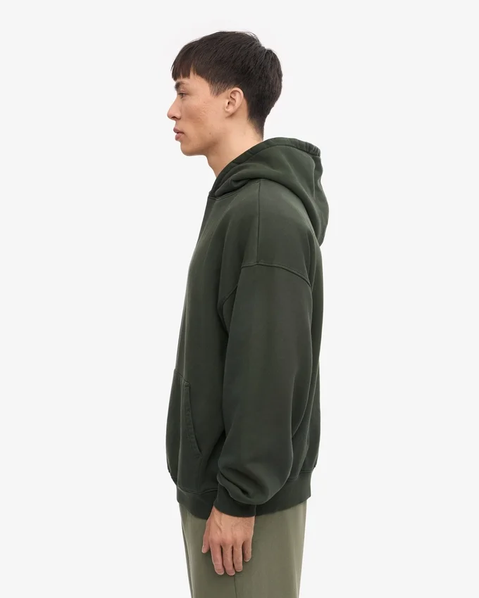 Bio-Oversize-Kapuzenpullover – Jägergrün