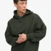 Bio-Oversize-Kapuzenpullover – Jägergrün