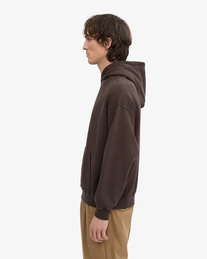 Bio-Oversize-Kapuzenpullover – Kaffeebraun